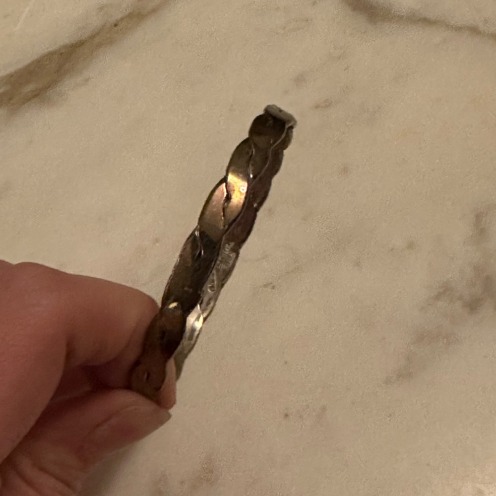 925 Silver Wave/Cable Bangle - image 4